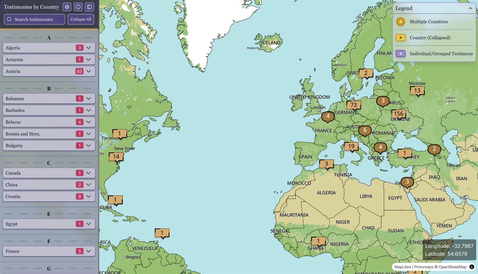 MoN Interactive Map